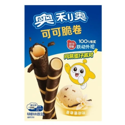 Oreo Crisp Roll Vanilla 50g/ Kraukšķīgie vafeļu rullīši ar vaniļas pildījumu 50 g Oishii Asian Mart
