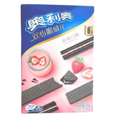 Oreo Waffles Strawberry 72g/ Oreo vafeles ar zemeņu pildījumu 72 g Oreo
