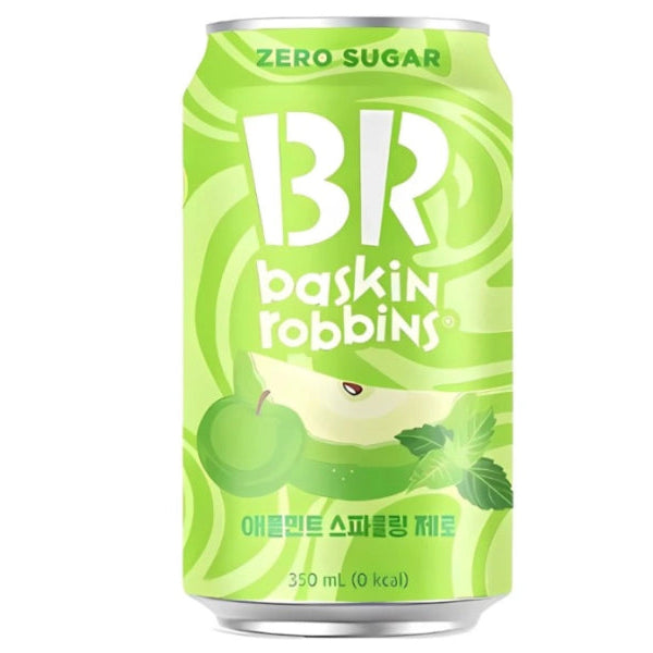 Baskin Robins Zero Apple Mint Sparkling Drink 350ml/ Zero dzirkstošais dzēriens ar ābolu un piparmētru garšu 350 ml Baskin