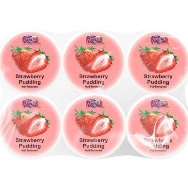 Rico Strawberry Pudding (6x65g) 390g/ Rico zemeņu pudiņš (6 × 65 g) 390 g Rico