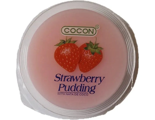 Cocon Strawberry Pudding (with nata de coco)  80g / Cocon Zemeņu pudiņš (ar kokosriekstu gabaliņiem) 80g - Oishii Asian Mart