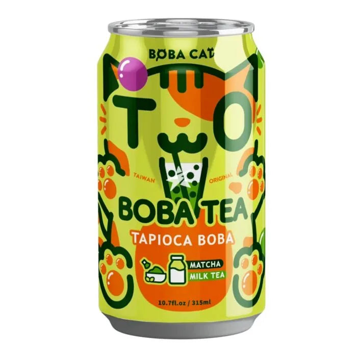 BC Matcha Boba milk tea 315ml/ BC mačas boba piena tēja 315ml (Taivāna) Boba Cat