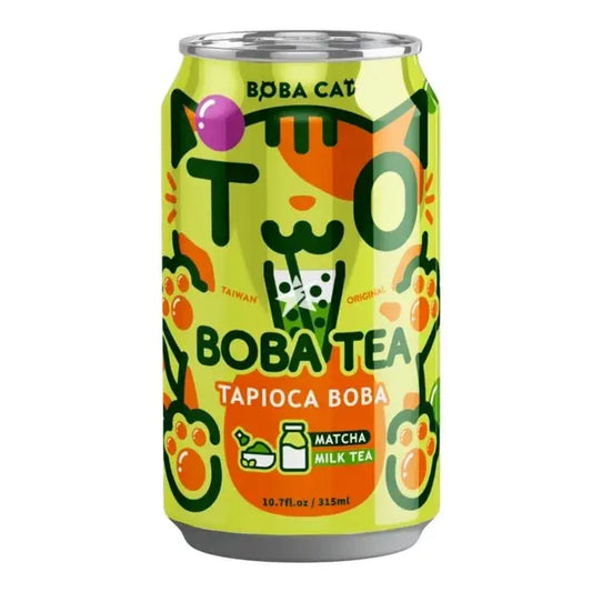 BC Matcha Boba milk tea 315ml/ BC mačas boba piena tēja 315ml Boba Cat