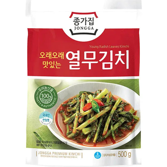 JONGGA Yeolmu Young Radish Leaves Kimchi/ JONGGA Yeolmu jauno redīsu lapas Kimchi - Oishii Asian Mart