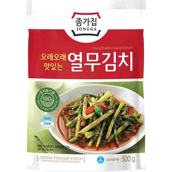 JONGGA Yeolmu Young Radish Leaves Kimchi/ JONGGA Yeolmu jauno redīsu lapas Kimchi