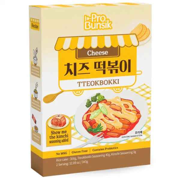 PROBUNSIK Tteokbokki Cheese (2 servings)/ PROBUNSIK Siera Tteokbokki (2 porcijas) (Koreja)