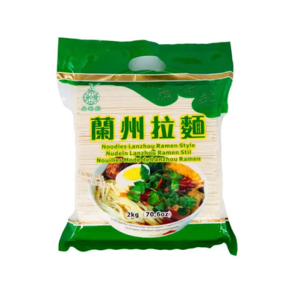 LANZHOU Ramen Noodle 2kg/ LANZHOU Ramen nūdeles 2kg - Oishii Asian Mart