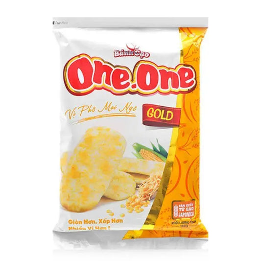 ONE ONE Rice Cracker with Cheese Flavour / ONE ONE rīsu krekeris ar siera garšu - Oishii Asian Mart