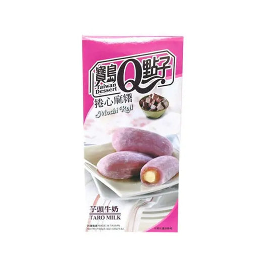 Q-BRAND Taro Milk Mochi Roll 150g/ Q-BRAND Taro piena Mochi Roll 150g - Oishii Asian Mart