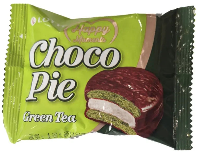 LOTTE Chocopie Green Tea Individual/ LOTTE Chocopie zaļā tēja Individuāli Oishii Asian Mart