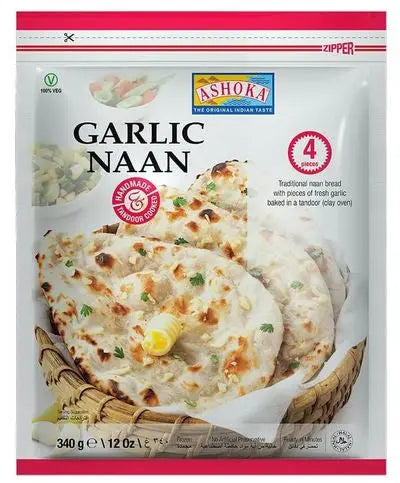 ASHOKA Garlic Naan Bread 340g / ASHOKA Garlic Naan Bread 340g Oishii Asian Mart