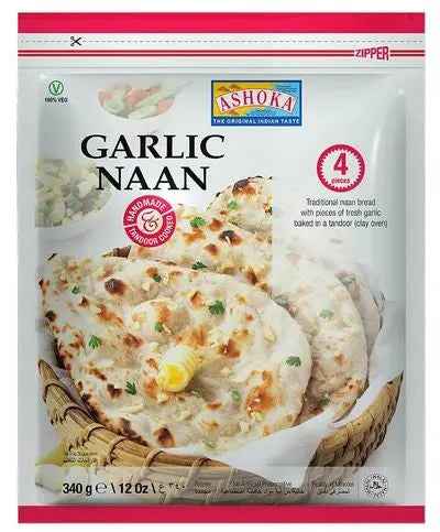 ASHOKA Garlic Naan Bread 340g / ASHOKA Garlic Naan Bread 340g