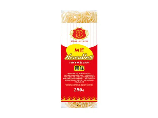 Noodles Mie SPRING HAPPINESS 250g/ Nūdeles Mie SPRING HAPPINESS 250g - Oishii Asian Mart
