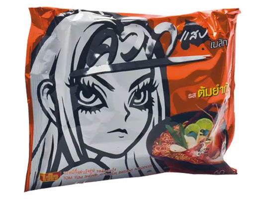 Instant Noodles Tom Yum shrimp WAI WAI 60g/ Instant nūdeles Tom Yum garneles WAI WAI 60g - Oishii Asian Mart