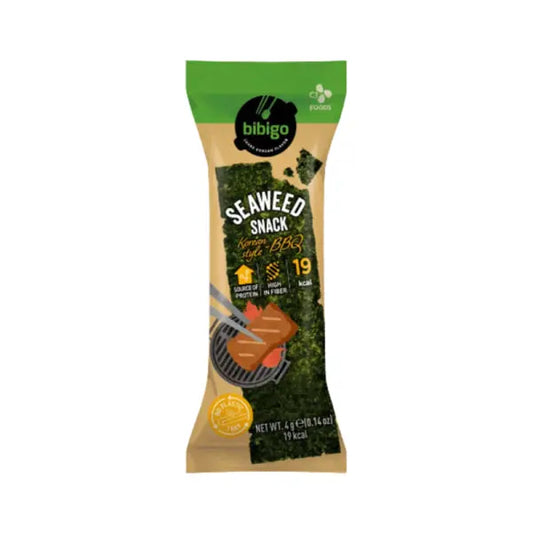 BIBIGO Seaweed Snack - BBQ/ BIBIGO jūras aļģu uzkoda - BBQ - Oishii Asian Mart