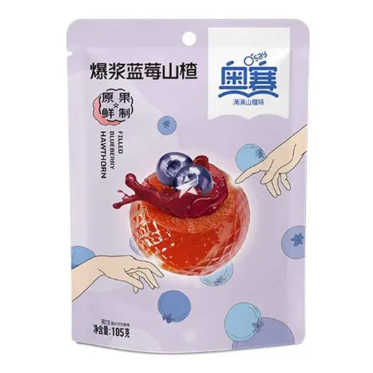 AOSAI Skewers Hawthorn Blueberry Explosive/ AOSAI pildīta melleņu vilkābele - Oishii Asian Mart