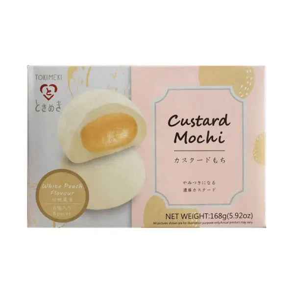 Tokimeki Custard Mochi White Peach/ Augļu Mochi Baltais Persiks
