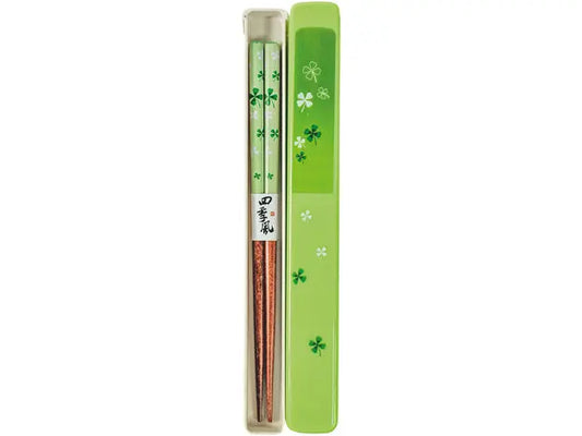 Green Chopsticks & box set/ Zaļo irbuļu un kastītes komplekt - Oishii Asian Mart