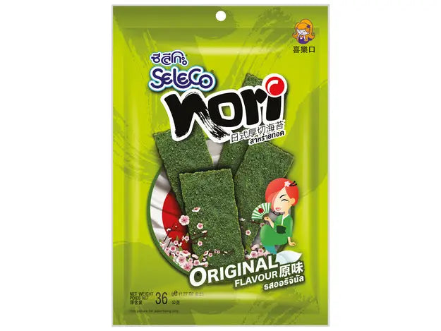 Seleco Seaweed Snack Original 36G/ Seleco Jūraszāļu uzkoda Original 36G - Oishii Asian Mart