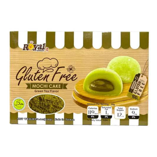 ROYAL FAMILY Mochi Cake Green Tea Gluten Free/ Mochi kūka Zaļā tēja Bez glutēna - Oishii Asian Mart