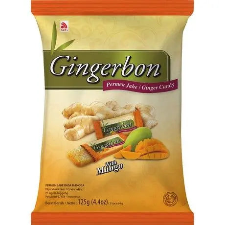 GINGERBON Mango 125G/ GINGERBON mango konfektes 125 g (INDONĒZIJA) GINGERBON