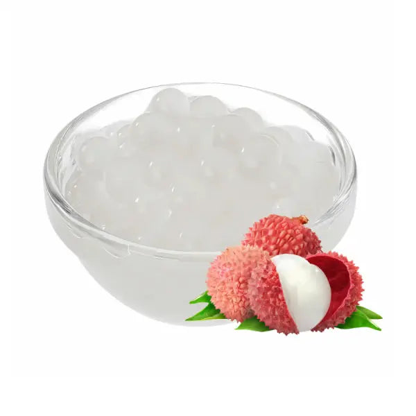 Popping Boba Lychee 1,1kg / Ličī burbuļi burbuļtējai 1,1kg Oishii Asian Mart