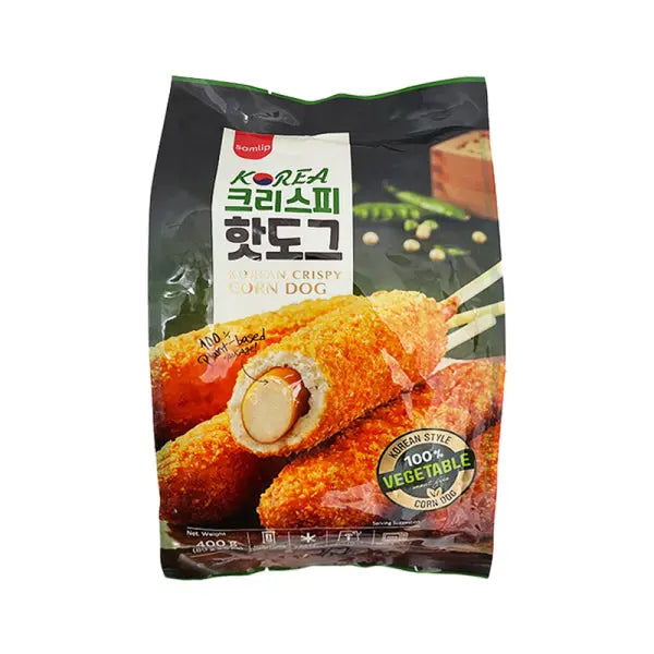 SAMLIP Korean Crispy Corndog Plant based (5x80g)/ SAMLIP korejiešu kraukšķīgais korndogs augu izcelsmes (5x80g) Samlip