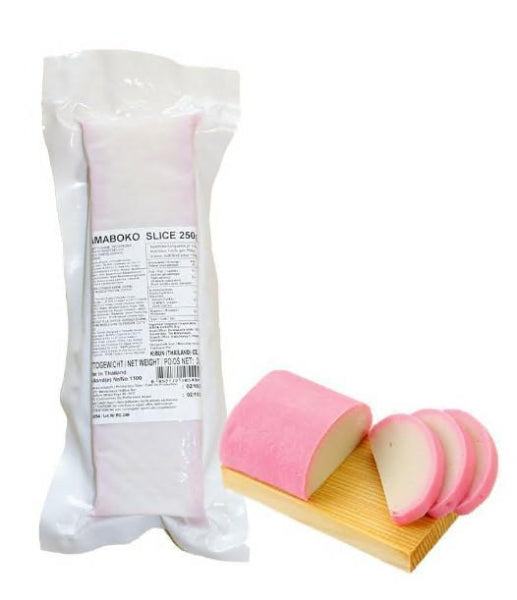 KAMABOKO FROZEN STEAMED SURIMI 250g/ KAMABOKO SALDĒTS TVAICĒTS SURIMI 250g - Oishii Asian Mart