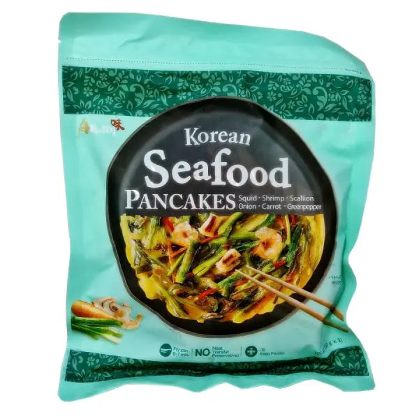 Korean Seafood Pancakes/ Korejiešu jūras velšu pankūkas Oishii Asian Mart