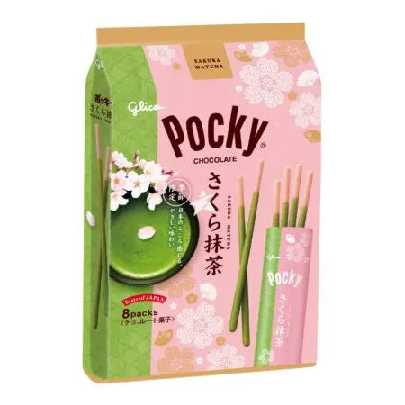 Pocky Chocolate Sakura Matcha/ Pocky šokolāde ar sakuras un mačas garšu - Oishii Asian Mart