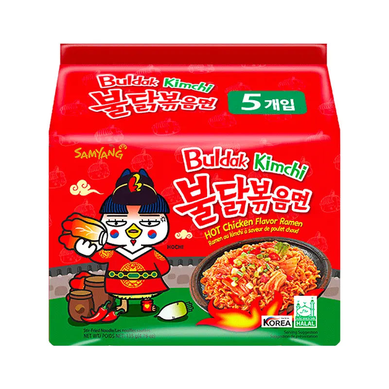 Samyang Buldak ass vistas gaļas kimči multi 130g (daudzpaka 5x130g) (KOREJA) Samyang