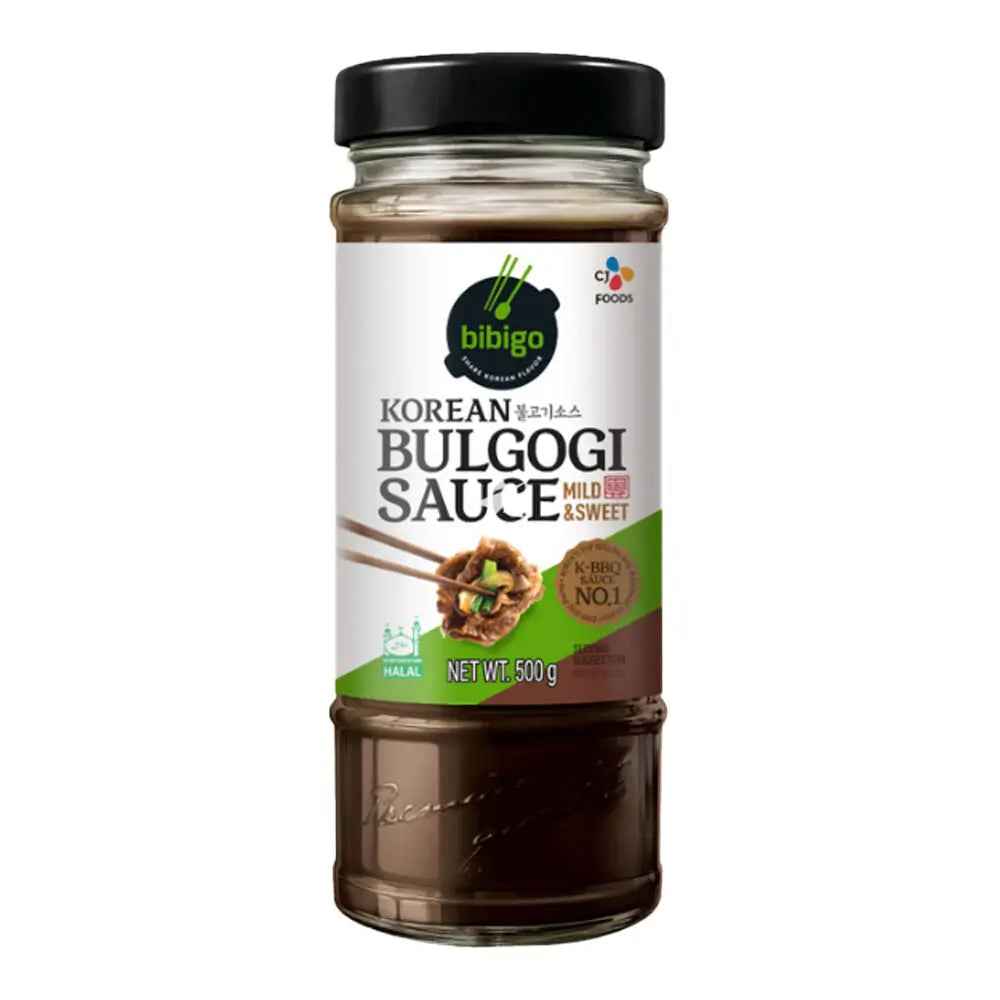 Bibigo Korean Bulgogi Sauce, Mild & Sweet 500gr/ Bibigo korejiešu bulgogi mērce, maiga un salda, 500 g