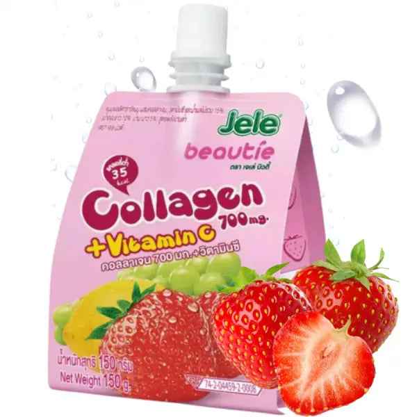 JELE Vitamin Jelly (Strawberry Collagen)140g/ JELE vitamīnu želeja (zemeņu kolagēns)140g