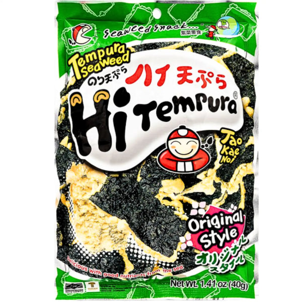 TAOKAENOI Tempura Seaweed Original 40g/ TAOKAENOI Tempura jūras aļģes oriģinālās 40g - Oishii Asian Mart