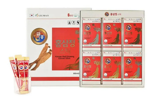 GEUMSAN Korean Red Ginseng Extract Stick (1 Stick)/ GEUMSAN Korejas sarkanā žeņšeņa ekstrakta standziņa (1 standziņa) - Oishii Asian Mart
