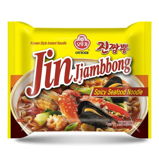 OTTOGI Jjambong Spicy Seafood Noodle/ OTTOGI Jjambong pikantās jūras velšu nūdeles - Oishii Asian Mart
