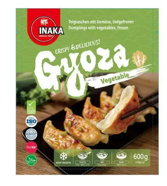 INAKA Gyoza Vegetable 600g/ INAKA Gyoza Dārzeņu 600g - Oishii Asian Mart