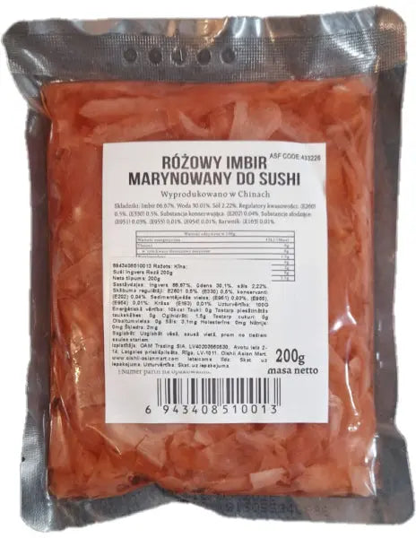 Sushi Ginger Pink 200g/ Suši Ingvers Rozā 200g - Oishii Asian Mart