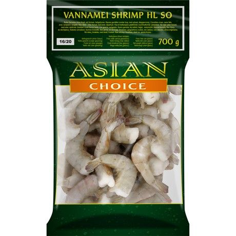 ASIAN CHOICE Vannamei Shrimp 16/20 - ASIAN CHOICE vannamei garneles HLSO 16/20 Oishii Asian Mart