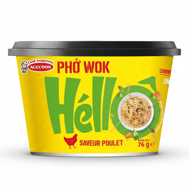 Acecook Pho wok Chicken 76g/ Acecook Instant Noodles Pho Wok Vista 76g
