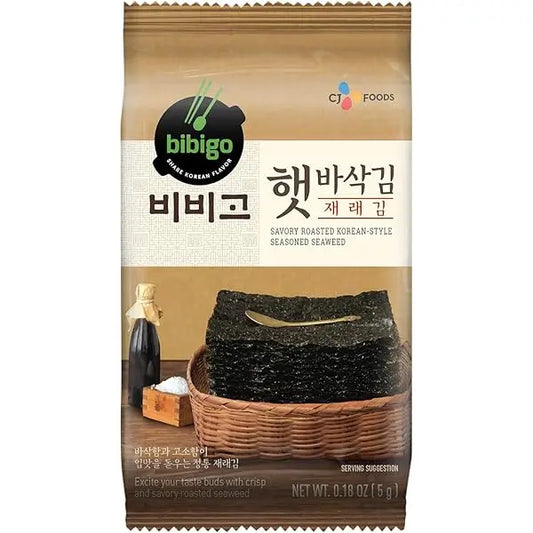 BIBIGO Roasted Seasoned Seaweed/ BIBIGO grauzdētas jūraszāles - Oishii Asian Mart