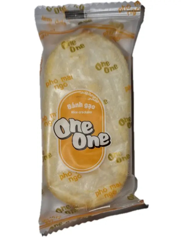 ONE ONE Rice Cracker with Cheese Flavour (1 indiv) / ONE ONE rīsu krekeris ar siera garšu (1 indiv) Oishii Asian Mart
