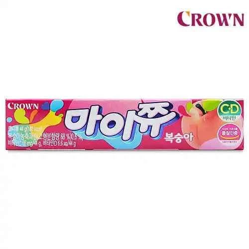 CROWN Chewy candy with peach flavor/ CROWN Košļājamās konfektes ar persiku garšu