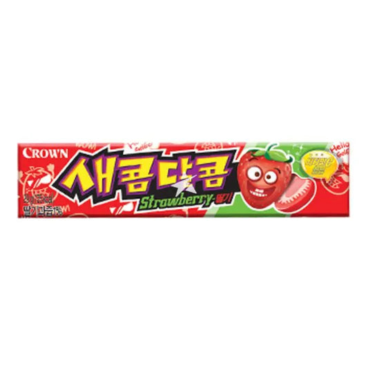 CROWN Chewy candy with strawberry flavor/ CROWN Košļājamās konfektes ar zemeņu garšu Oishii Asian Mart