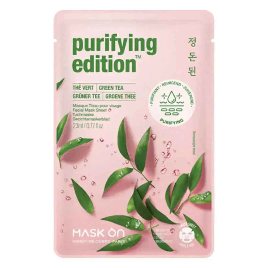 Green tea Purifying mask sheet/ Zaļās tējas attīroša sejas maska