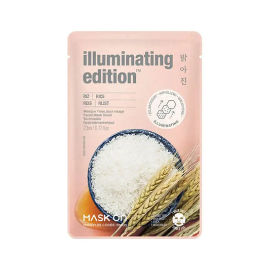 Facial Mask Sheet with Rice illuminating mask sheet Mask On