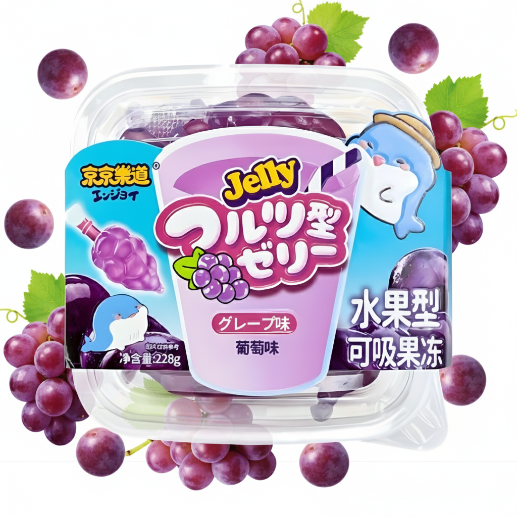 Ennjoi Grape Fruit Shaped Jelly 228g/ Ennjoi vīnogu augļu formas želejas konfektes 228 g Ennjoi