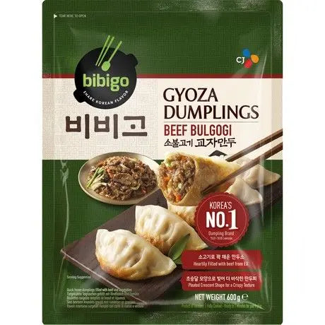 BIBOGO Gyoza Beef Bulgogi & Vegetable 600g/ BIBIGO Bulgogi Gyoza pelmeņi 600g - Oishii Asian Mart