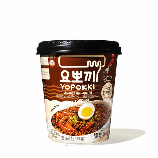 KR Yopokki Rice cake & Ramen Cup Jjajang 145g - Oishii Asian Mart