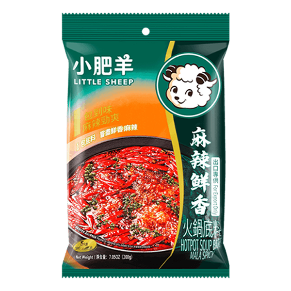 Little Sheep Hotpot Soup Base - Spicy (Mala) 200g/ Hot pot zupas pamatne – pikantā (mala) 200 g